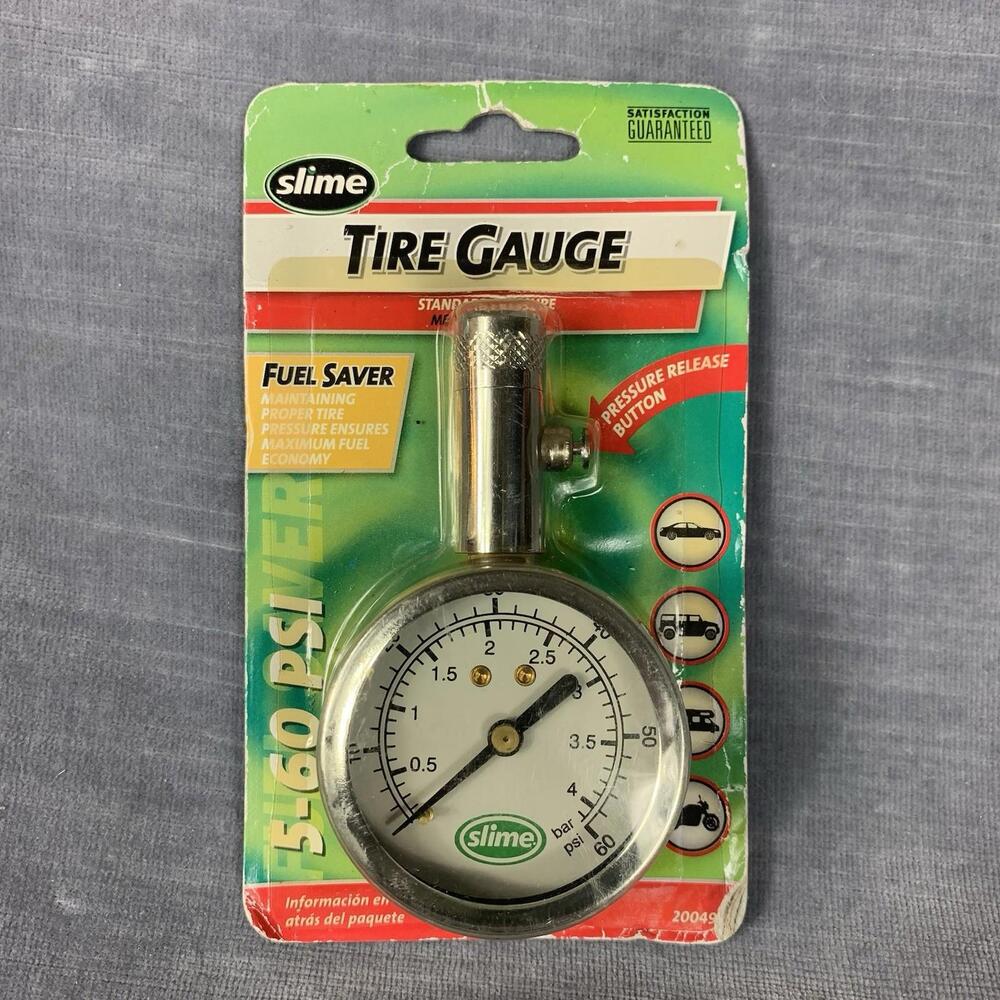 Slime 20049  Large Facia Dial Analogue Tire Pressure Gauge 5-60 PSI